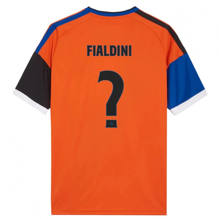 Danxen Børn Filippo Fialdini #0 Orange Blå Sort Hvid Udebane Spillertrøjer 2026/27 Trøje T-Shirt
