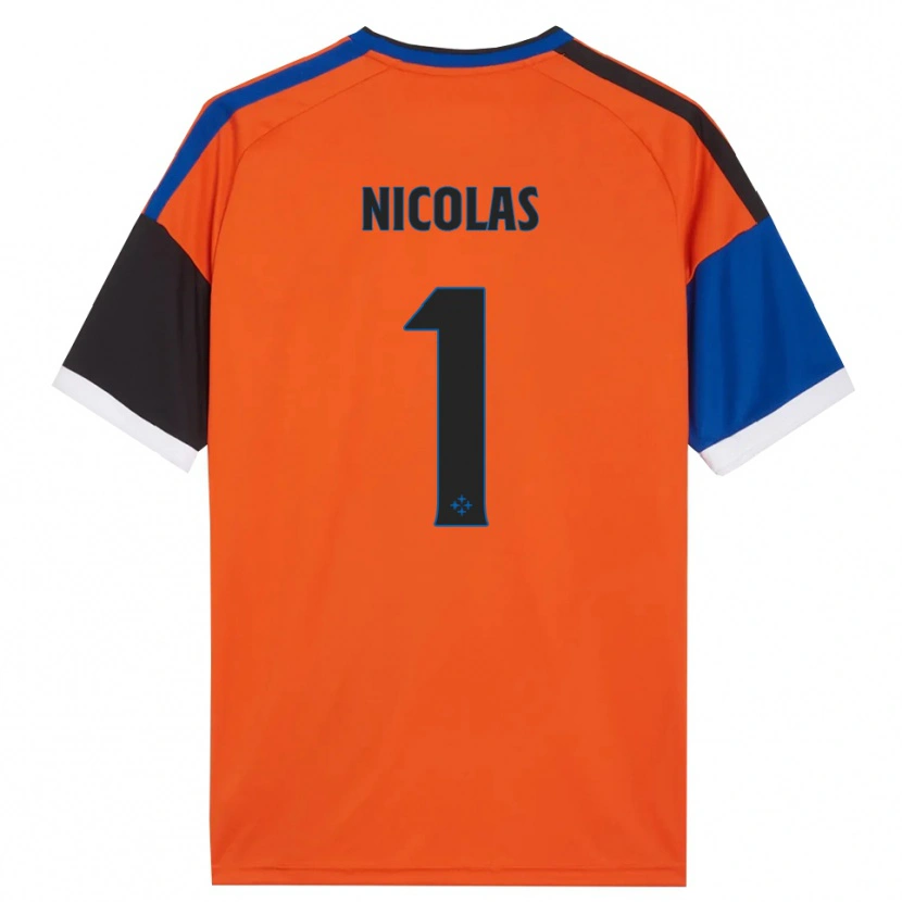 Danxen Børn Nicolas #1 Orange Blå Sort Hvid Udebane Spillertrøjer 2026/27 Trøje T-Shirt