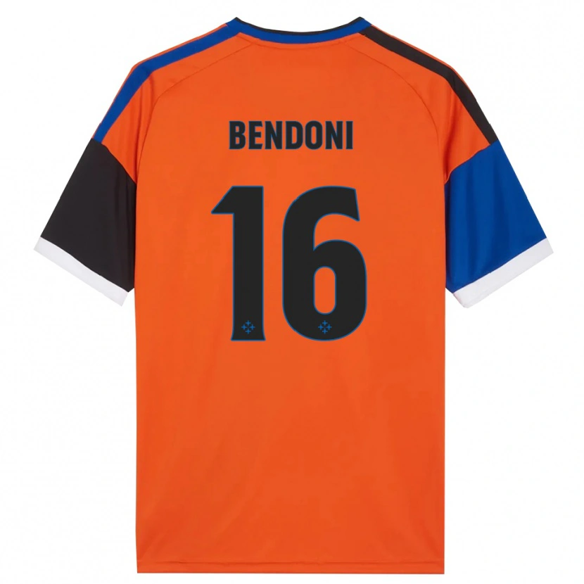 Danxen Børn Marco Bendoni #16 Orange Blå Sort Hvid Udebane Spillertrøjer 2026/27 Trøje T-Shirt