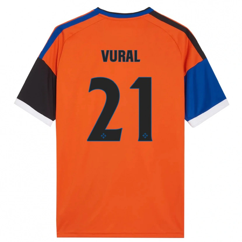 Danxen Børn İsak Vural #21 Orange Blå Sort Hvid Udebane Spillertrøjer 2026/27 Trøje T-Shirt