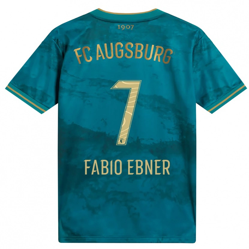 Danxen Børn Fabio Ebner #7 Grøn Brun Udebane Spillertrøjer 2026/27 Trøje T-Shirt