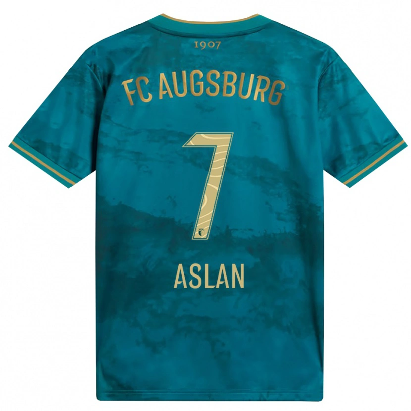 Danxen Børn Berkay Aslan #7 Grøn Brun Udebane Spillertrøjer 2026/27 Trøje T-Shirt