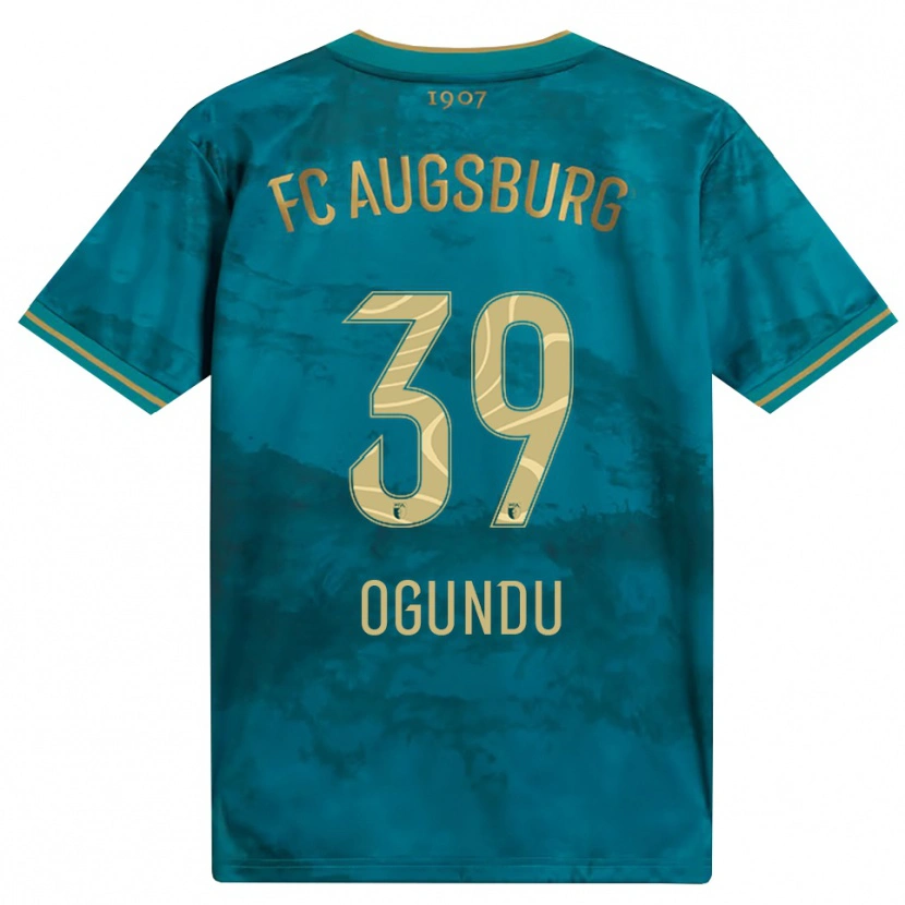 Danxen Børn Uchenna Ogundu #39 Grøn Brun Udebane Spillertrøjer 2026/27 Trøje T-Shirt