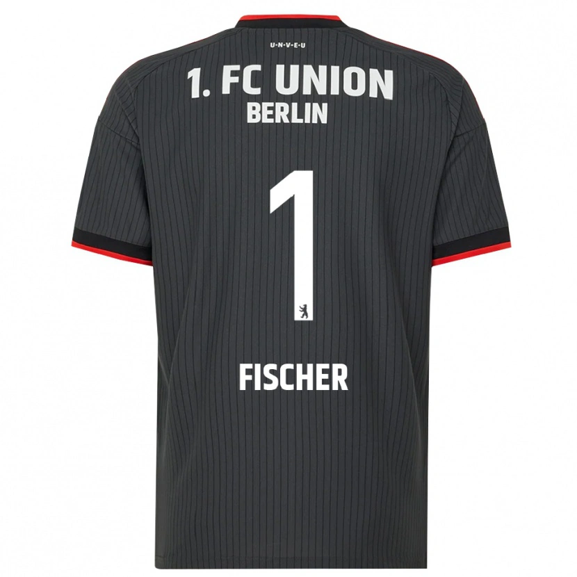 Danxen Børn Lennard Fischer #1 Sort Hvid Rød Udebane Spillertrøjer 2026/27 Trøje T-Shirt