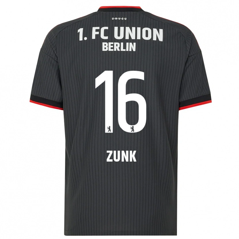 Danxen Børn Niklas Zunk #16 Sort Hvid Rød Udebane Spillertrøjer 2026/27 Trøje T-Shirt