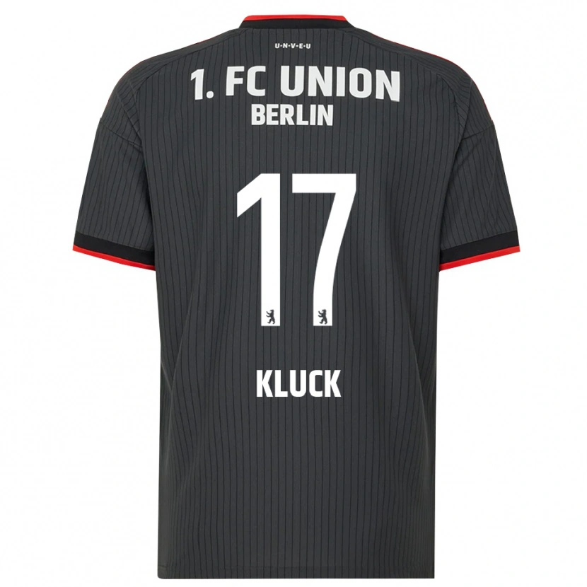 Danxen Børn Pierre Kluck #17 Sort Hvid Rød Udebane Spillertrøjer 2026/27 Trøje T-Shirt