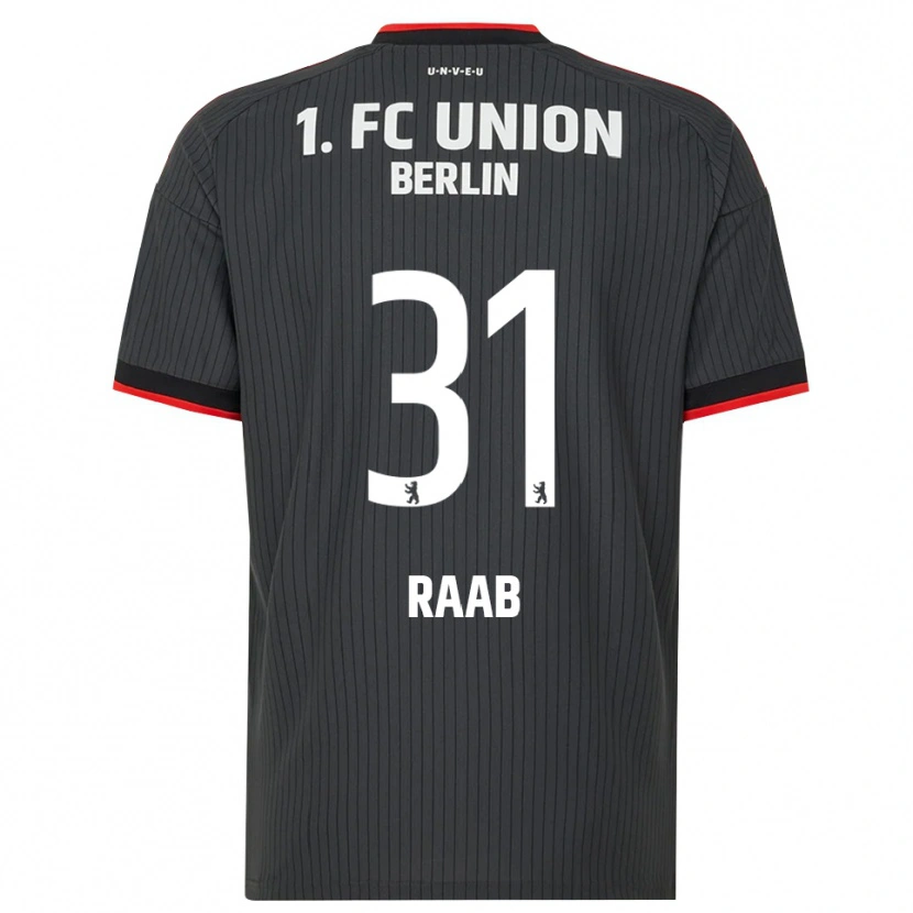 Danxen Børn Matheo Raab #31 Sort Hvid Rød Udebane Spillertrøjer 2026/27 Trøje T-Shirt