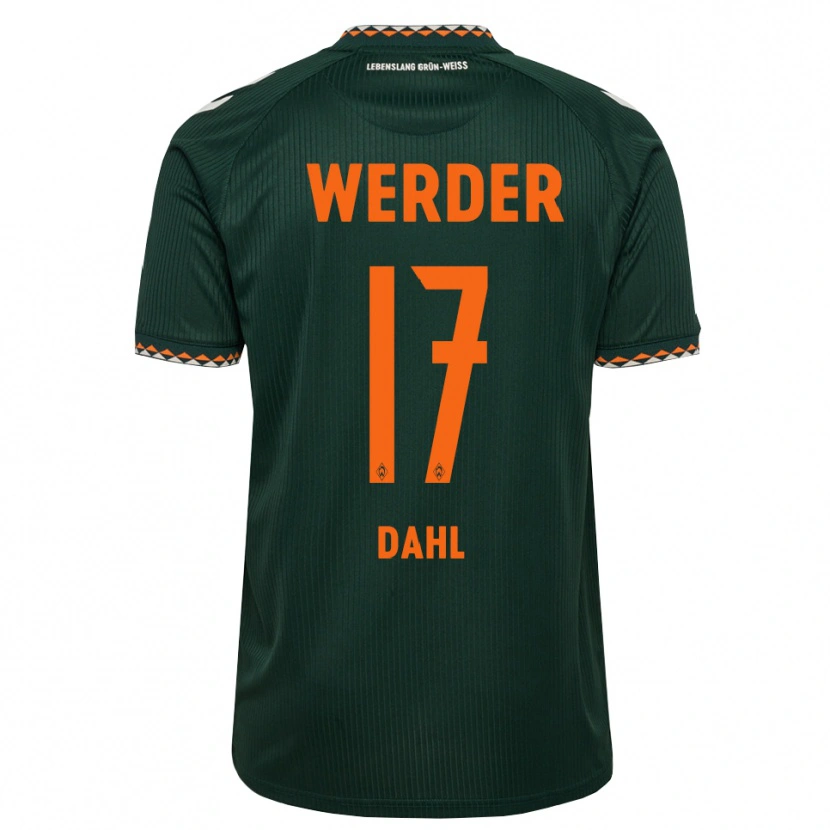 Danxen Børn Amira Dahl #17 Mørkegrøn Orange Hvid Udebane Spillertrøjer 2026/27 Trøje T-Shirt