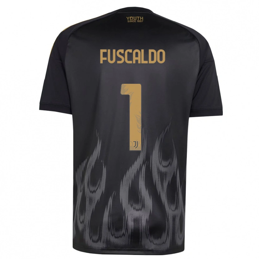 Danxen Børn Matteo Fuscaldo #1 Sort Brun Tredje Sæt Spillertrøjer 2026/27 Trøje T-Shirt