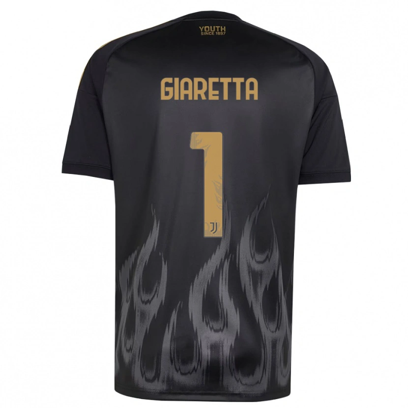 Danxen Børn Emanuele Giaretta #1 Sort Brun Tredje Sæt Spillertrøjer 2026/27 Trøje T-Shirt