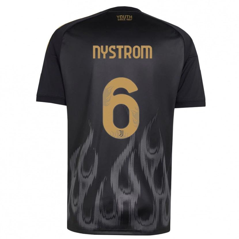 Danxen Børn Paulina Nyström #6 Sort Brun Tredje Sæt Spillertrøjer 2026/27 Trøje T-Shirt