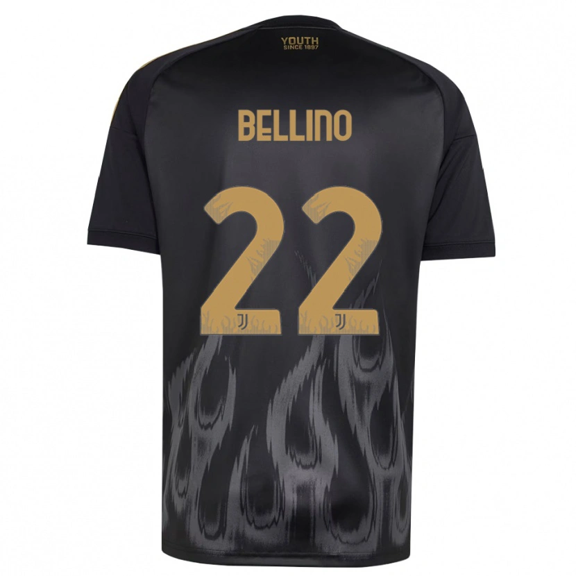 Danxen Børn Filippo Bellino #22 Sort Brun Tredje Sæt Spillertrøjer 2026/27 Trøje T-Shirt