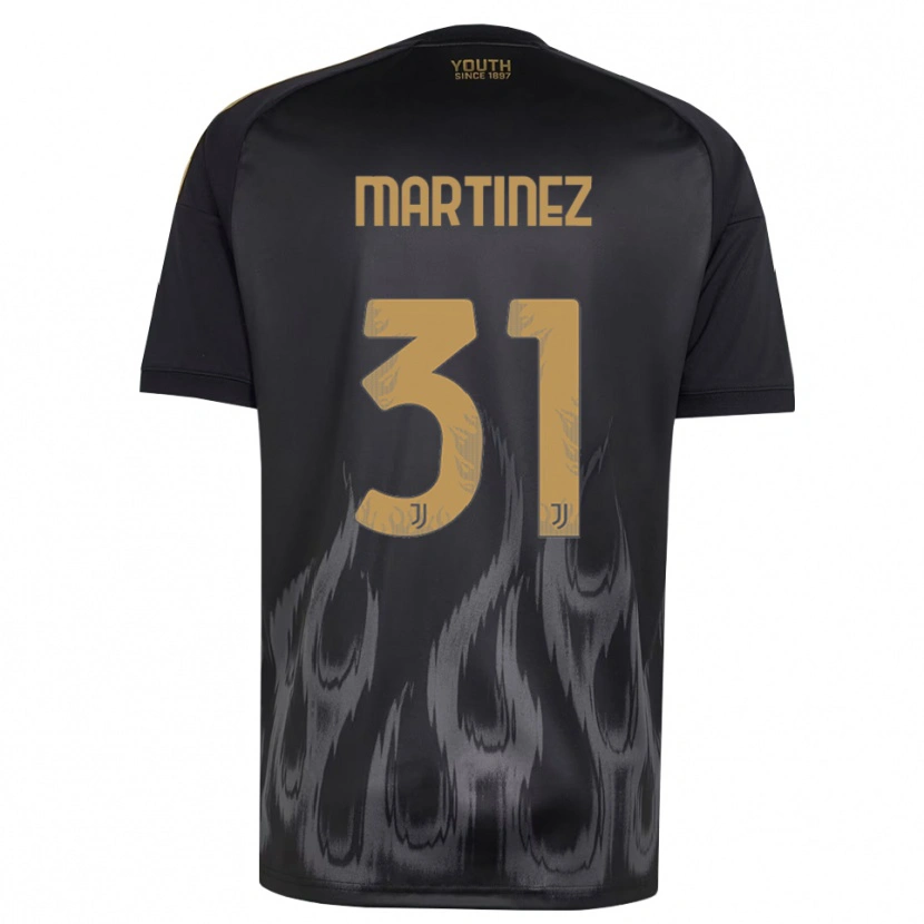 Danxen Børn Bruno Martinez #31 Sort Brun Tredje Sæt Spillertrøjer 2026/27 Trøje T-Shirt