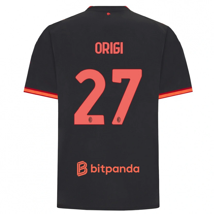Danxen Børn Divock Origi #27 Sort Rød Tredje Sæt Spillertrøjer 2026/27 Trøje T-Shirt