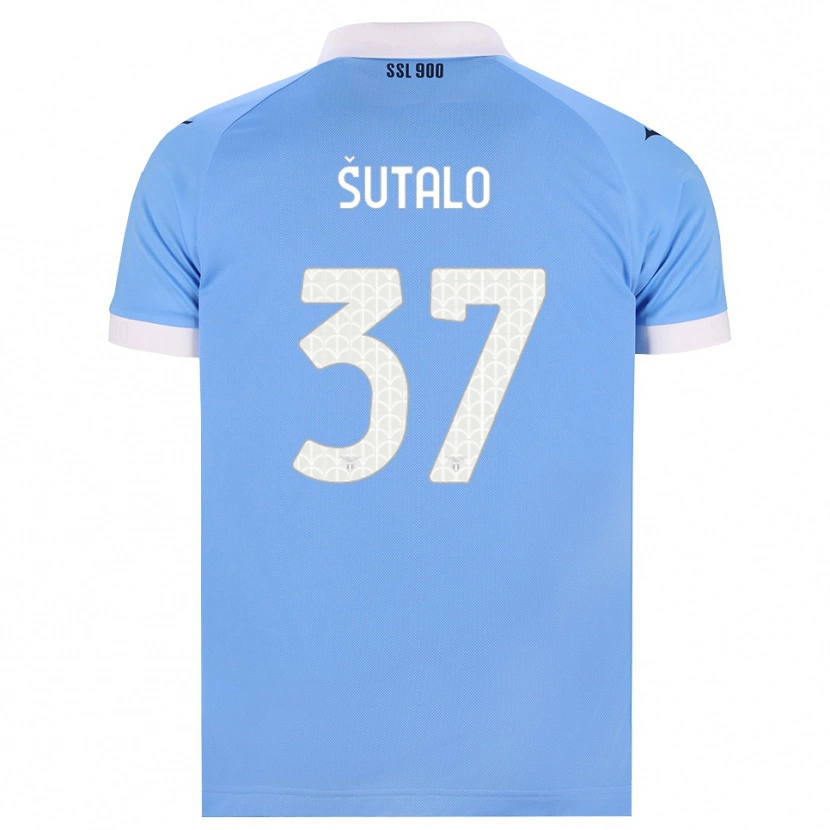 Danxen Mænd Josip Sutalo #37 Himmelblå Sort Hvid Hjemmebane Spillertrøjer 2026/27 Trøje T-Shirt