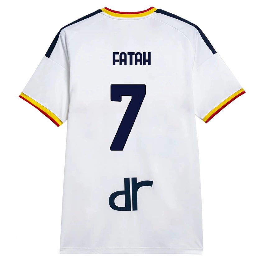 Danxen Mænd Amar Fatah #7 Hvid Gul Rød Udebane Spillertrøjer 2026/27 Trøje T-Shirt