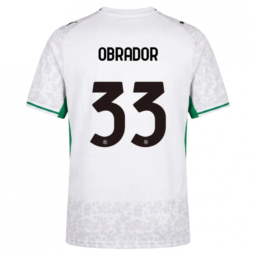 Danxen Mænd Rafa Obrador #33 Hvid Sort Grøn Udebane Spillertrøjer 2026/27 Trøje T-Shirt