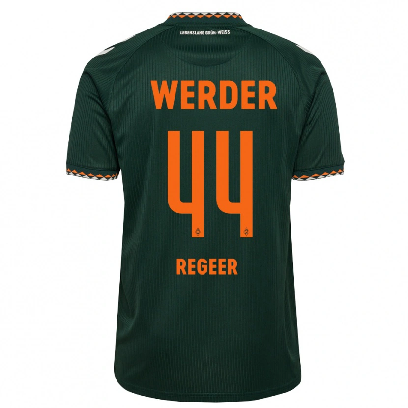 Danxen Mænd Youri Regeer #44 Mørkegrøn Orange Hvid Udebane Spillertrøjer 2026/27 Trøje T-Shirt