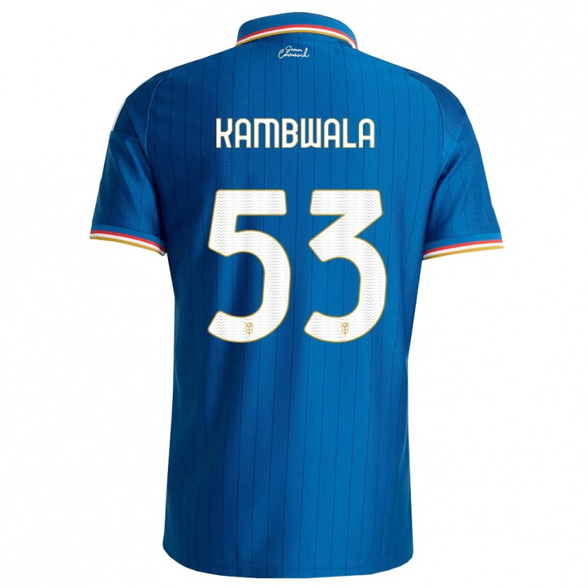Danxen Mænd Willy Kambwala #53 Blå Hvid Rød Hjemmebane Spillertrøjer 2026/27 Trøje T-Shirt
