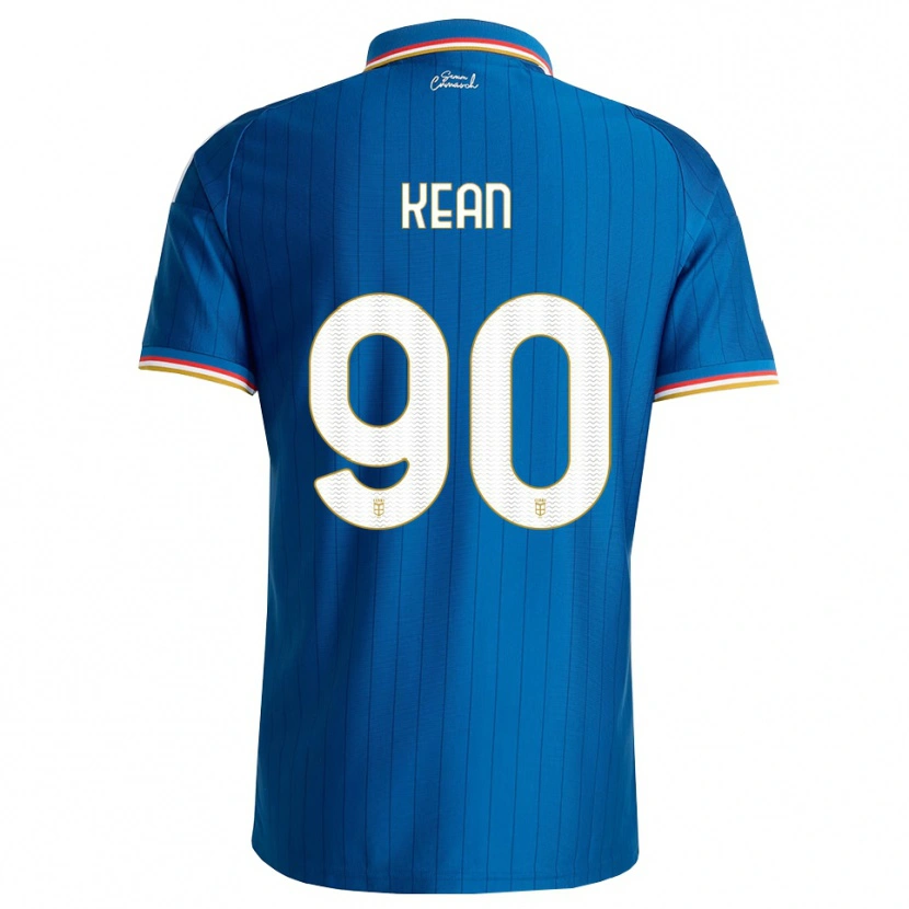 Danxen Mænd Moise Kean #90 Blå Hvid Rød Hjemmebane Spillertrøjer 2026/27 Trøje T-Shirt