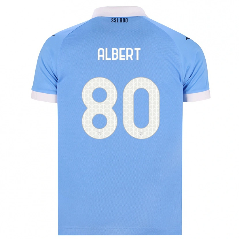 Danxen Mænd Albert Gudmundsson #80 Himmelblå Sort Hvid Hjemmebane Spillertrøjer 2026/27 Trøje T-Shirt