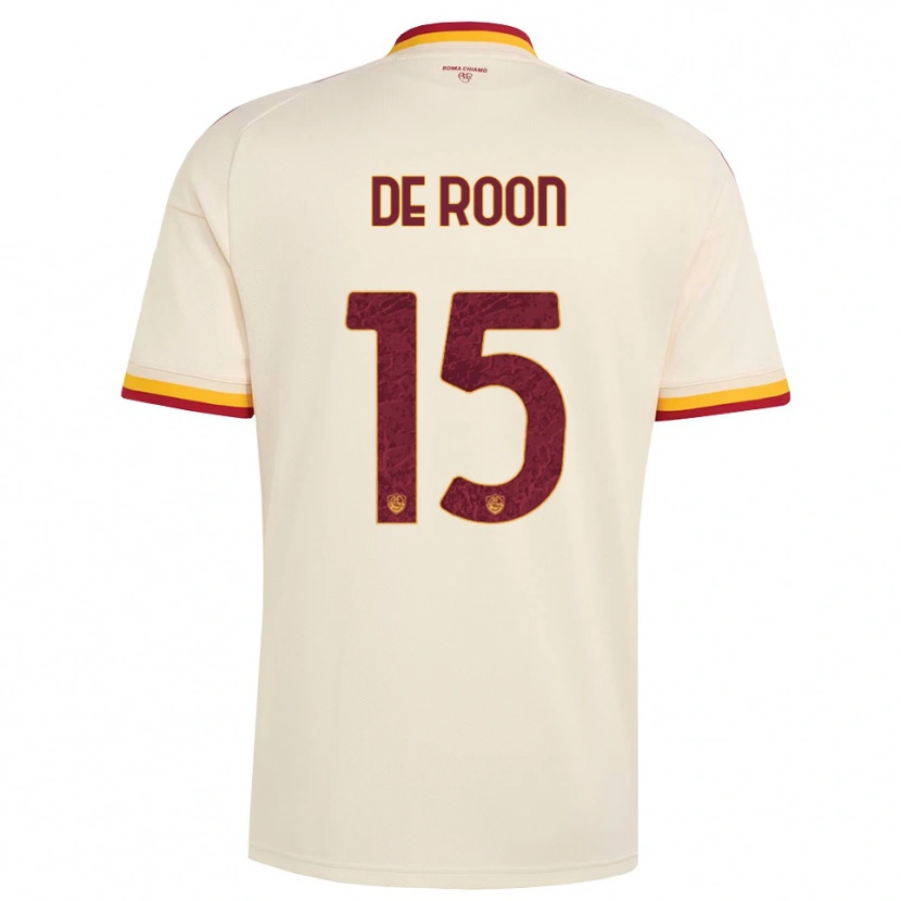 Danxen Mænd Marten De Roon #15 Champagne Rød Gul Udebane Spillertrøjer 2026/27 Trøje T-Shirt