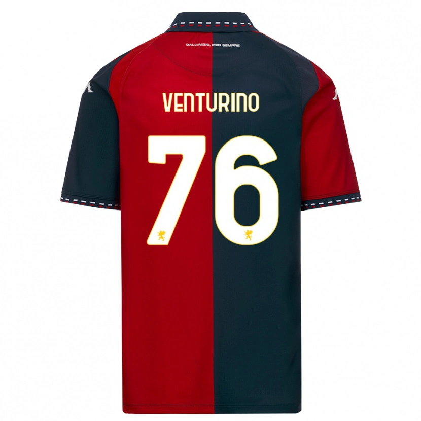 Danxen Mænd Lorenzo Venturino #76 Rød Sort Hvid Hjemmebane Spillertrøjer 2026/27 Trøje T-Shirt