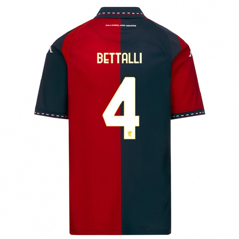 Danxen Mænd Giorgia Bettalli #4 Rød Sort Hvid Hjemmebane Spillertrøjer 2026/27 Trøje T-Shirt