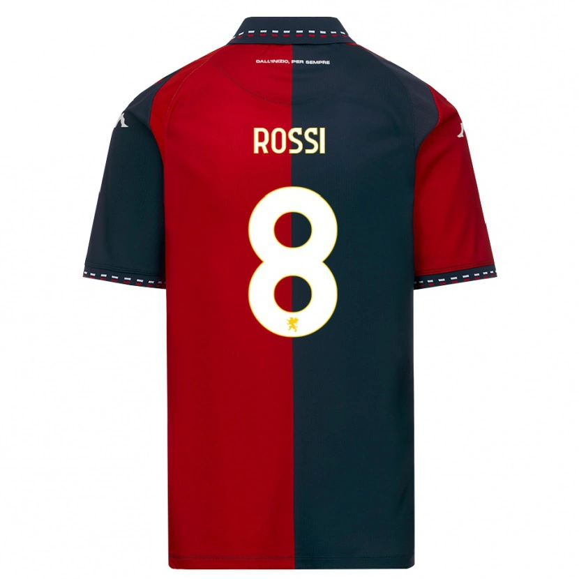Danxen Mænd Gianluca Rossi #8 Rød Sort Hvid Hjemmebane Spillertrøjer 2026/27 Trøje T-Shirt
