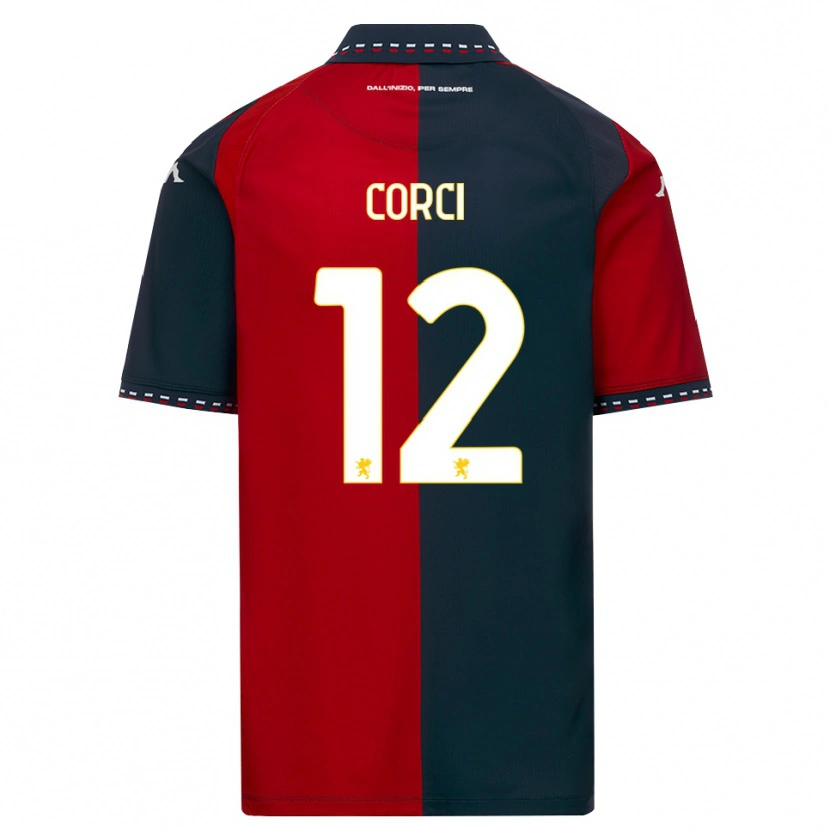 Danxen Mænd Tommaso Corci #12 Rød Sort Hvid Hjemmebane Spillertrøjer 2026/27 Trøje T-Shirt