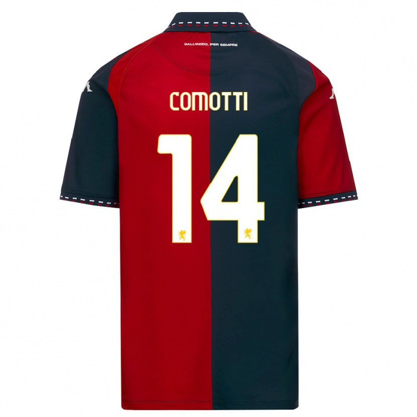 Danxen Mænd Manuel Comotti #14 Rød Sort Hvid Hjemmebane Spillertrøjer 2026/27 Trøje T-Shirt