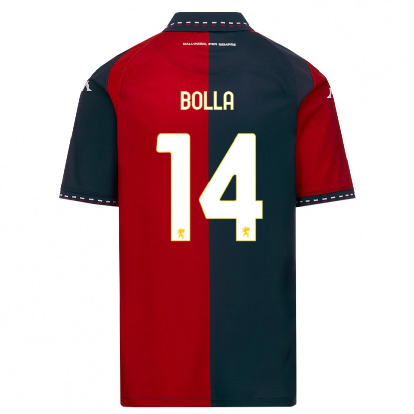 Danxen Mænd Nicolò Bolla #14 Rød Sort Hvid Hjemmebane Spillertrøjer 2026/27 Trøje T-Shirt