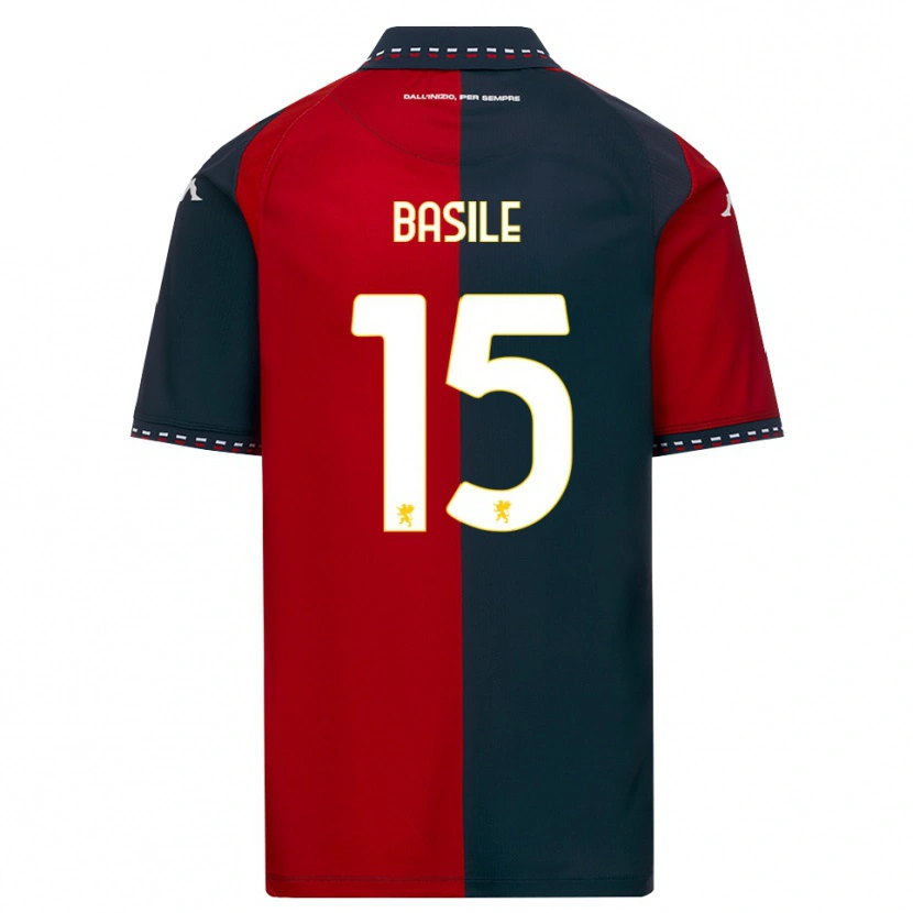 Danxen Mænd Cosimo Basile #15 Rød Sort Hvid Hjemmebane Spillertrøjer 2026/27 Trøje T-Shirt