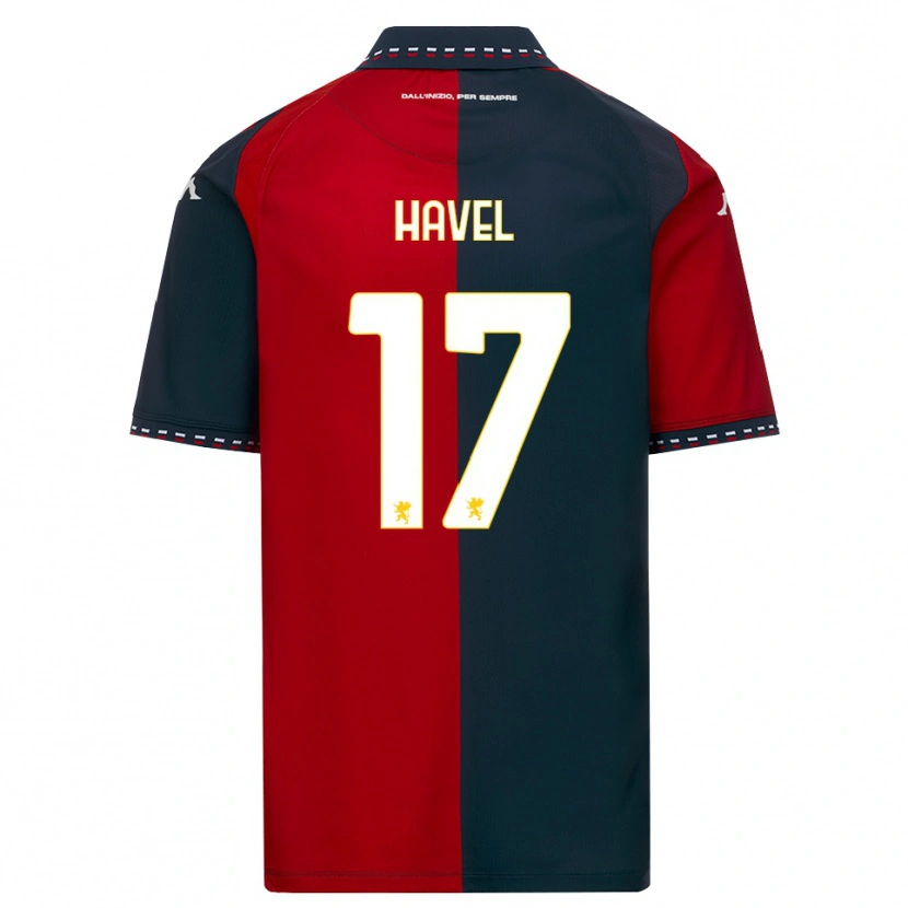 Danxen Mænd Elias Havel #17 Rød Sort Hvid Hjemmebane Spillertrøjer 2026/27 Trøje T-Shirt
