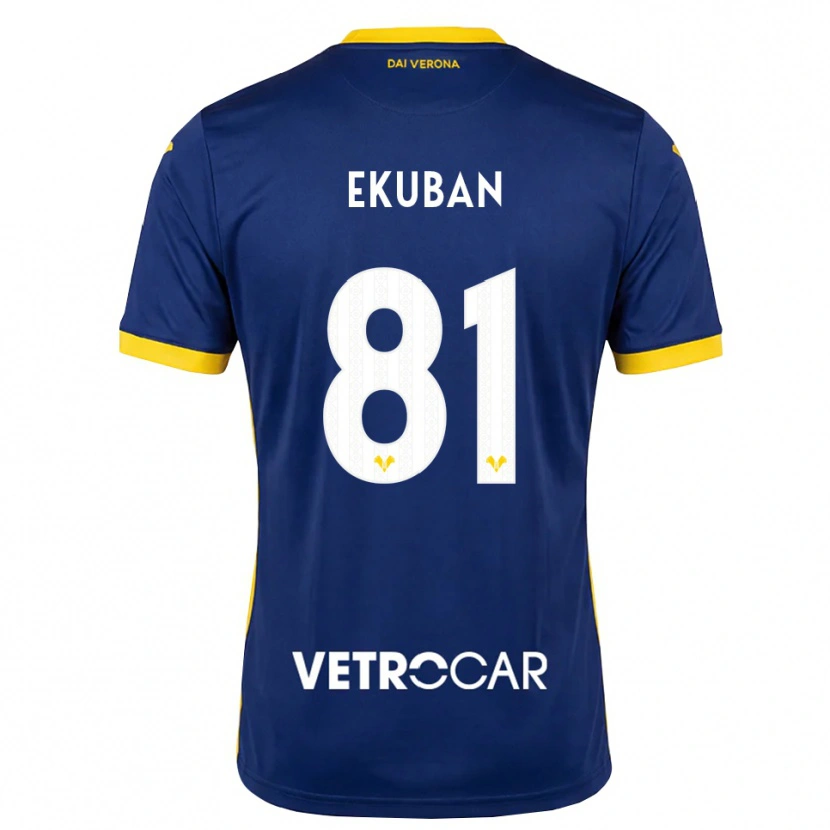 Danxen Mænd Caleb Ekuban #81 Kongelig Blå Gul Hvid Hjemmebane Spillertrøjer 2026/27 Trøje T-Shirt