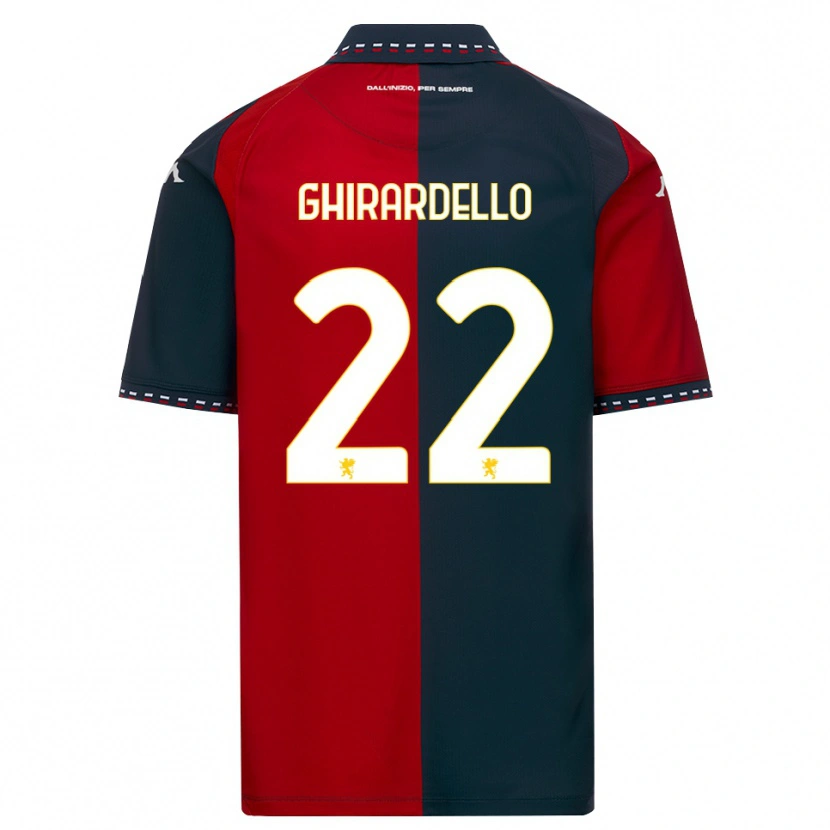 Danxen Mænd Tommaso Ghirardello #22 Rød Sort Hvid Hjemmebane Spillertrøjer 2026/27 Trøje T-Shirt
