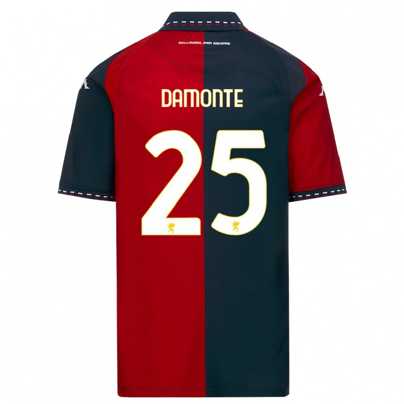 Danxen Mænd Lorenzo Damonte #25 Rød Sort Hvid Hjemmebane Spillertrøjer 2026/27 Trøje T-Shirt