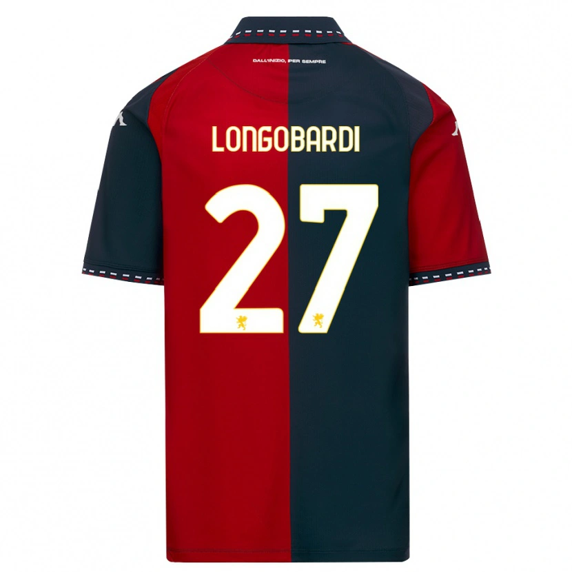 Danxen Mænd Giovanni Longobardi #27 Rød Sort Hvid Hjemmebane Spillertrøjer 2026/27 Trøje T-Shirt