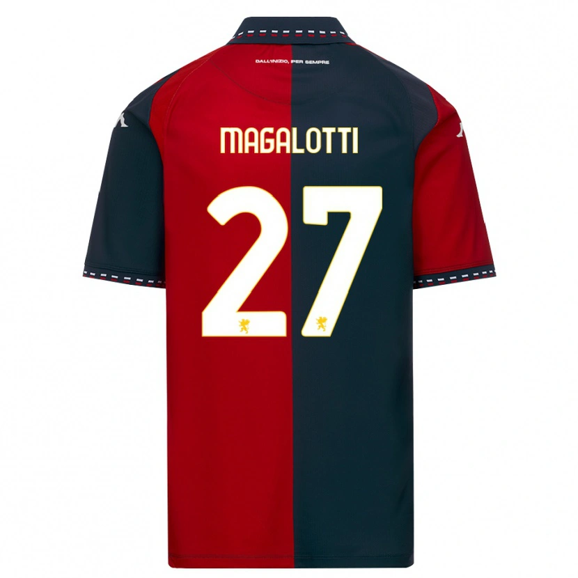 Danxen Mænd Gabriele Magalotti #27 Rød Sort Hvid Hjemmebane Spillertrøjer 2026/27 Trøje T-Shirt