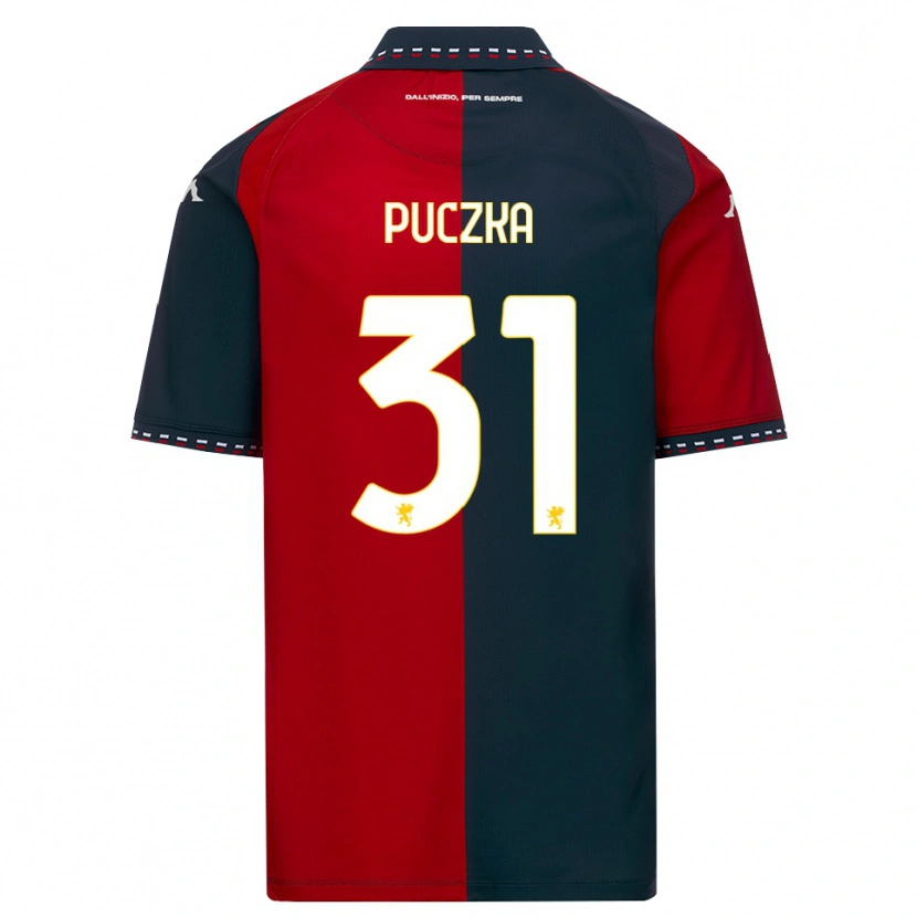 Danxen Mænd David Puczka #31 Rød Sort Hvid Hjemmebane Spillertrøjer 2026/27 Trøje T-Shirt