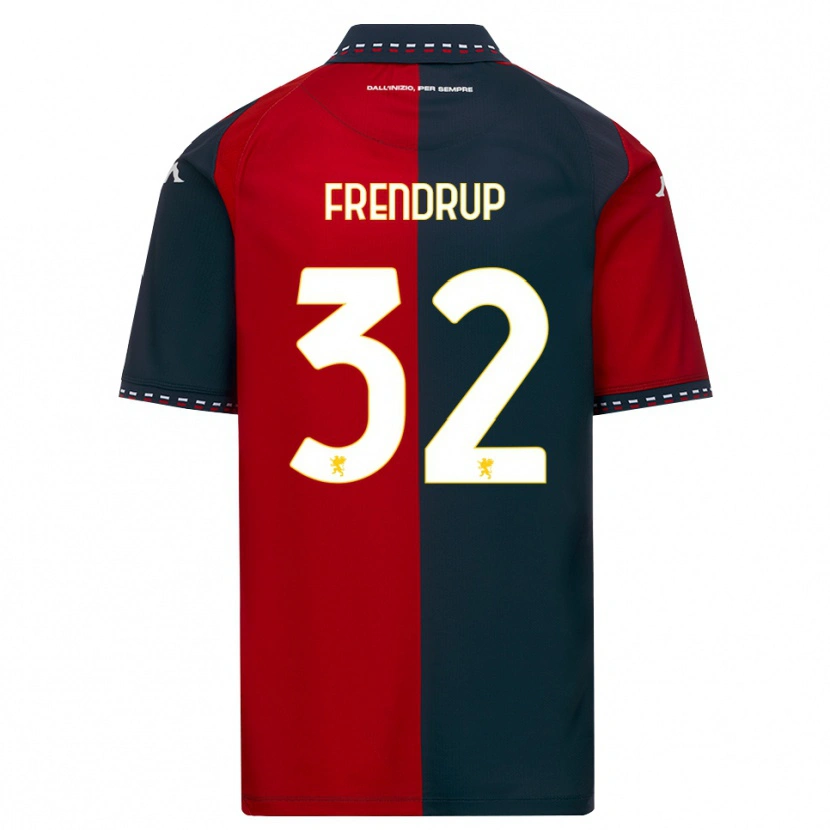 Danxen Mænd Morten Frendrup #32 Rød Sort Hvid Hjemmebane Spillertrøjer 2026/27 Trøje T-Shirt