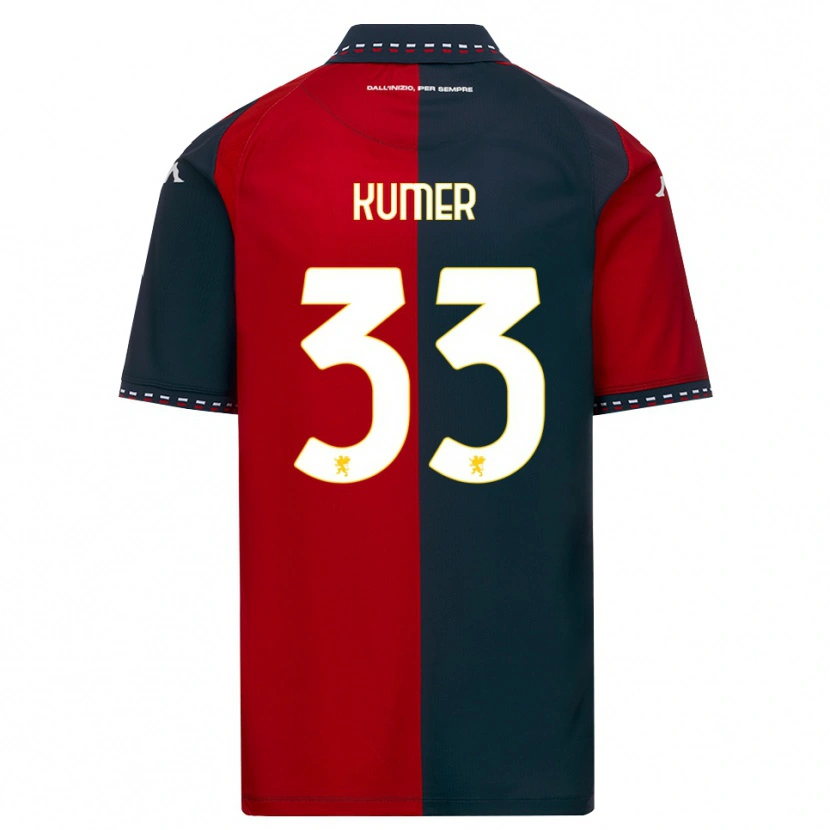Danxen Mænd Alin Kumer Celik #33 Rød Sort Hvid Hjemmebane Spillertrøjer 2026/27 Trøje T-Shirt