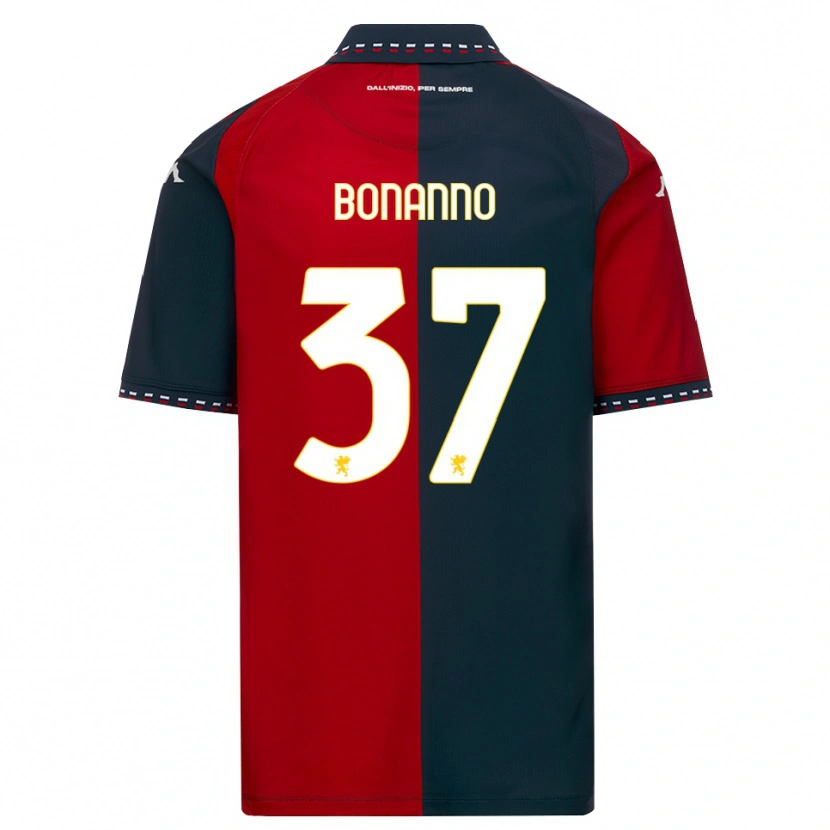 Danxen Mænd Giuseppe Bonanno #37 Rød Sort Hvid Hjemmebane Spillertrøjer 2026/27 Trøje T-Shirt