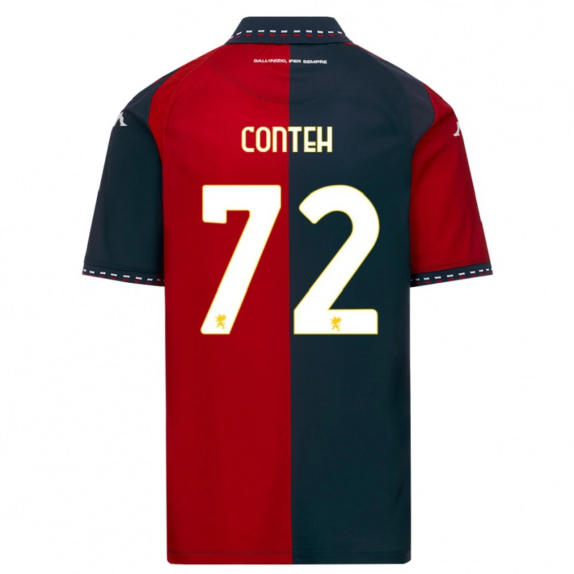 Danxen Mænd Seediya Conteh #72 Rød Sort Hvid Hjemmebane Spillertrøjer 2026/27 Trøje T-Shirt