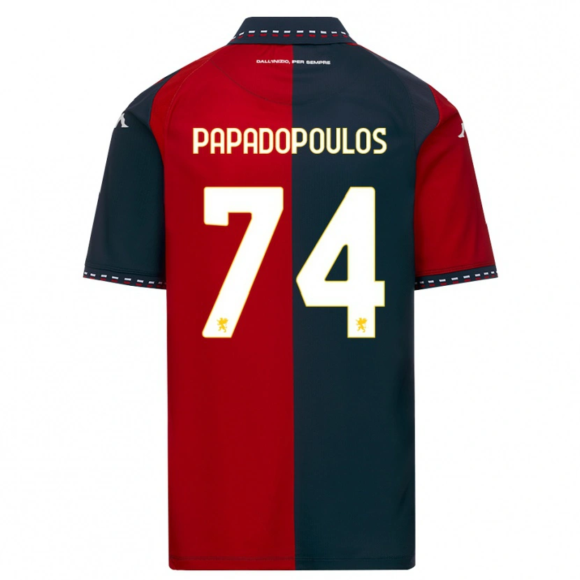 Danxen Mænd Christos Papadopoulos #74 Rød Sort Hvid Hjemmebane Spillertrøjer 2026/27 Trøje T-Shirt