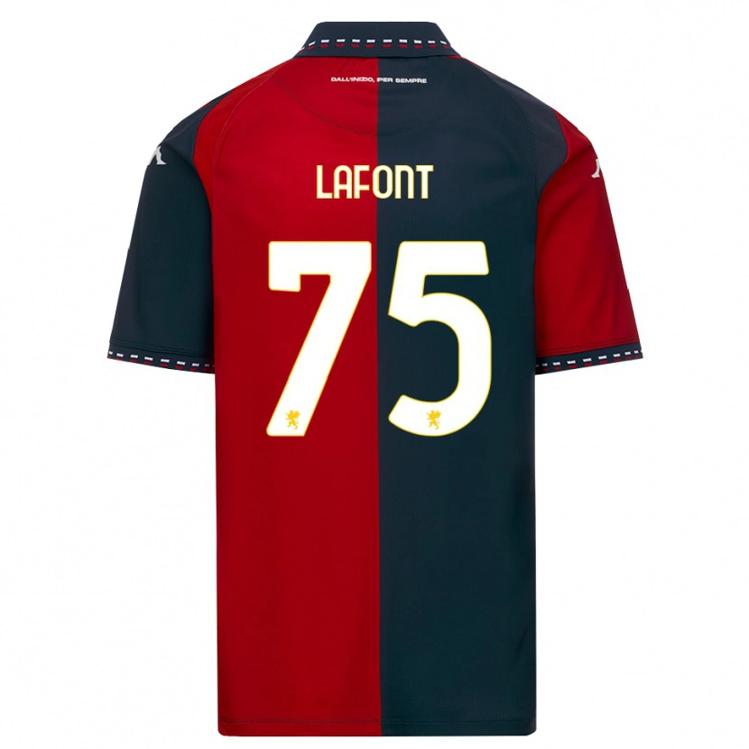 Danxen Mænd Gaël Lafont #75 Rød Sort Hvid Hjemmebane Spillertrøjer 2026/27 Trøje T-Shirt