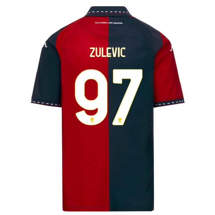 Danxen Mænd Adam Zulevic #97 Rød Sort Hvid Hjemmebane Spillertrøjer 2026/27 Trøje T-Shirt