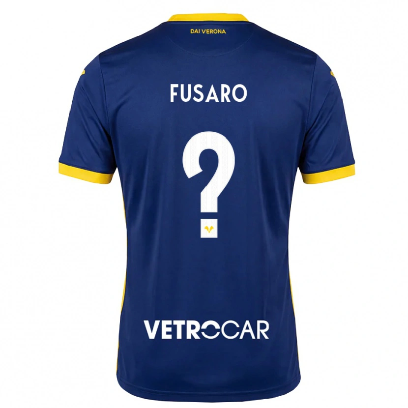 Danxen Mænd Alessandro Fusaro #0 Kongelig Blå Gul Hvid Hjemmebane Spillertrøjer 2026/27 Trøje T-Shirt