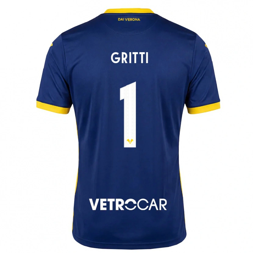 Danxen Mænd Alessia Gritti #1 Kongelig Blå Gul Hvid Hjemmebane Spillertrøjer 2026/27 Trøje T-Shirt