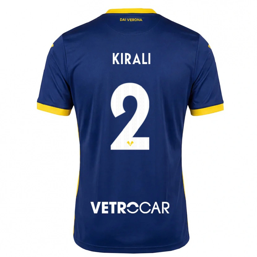 Danxen Mænd Dragoș Kirali #2 Kongelig Blå Gul Hvid Hjemmebane Spillertrøjer 2026/27 Trøje T-Shirt